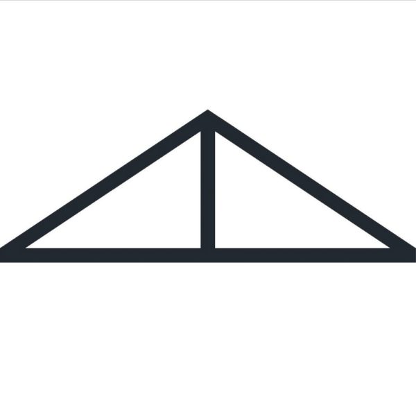An image of the design outline of the King faux wood truss kit from Volterra Architectural Products