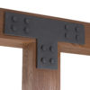 Decorative beam plate designed for use with faux wood beams manufactured by Volterra Architectural Products.