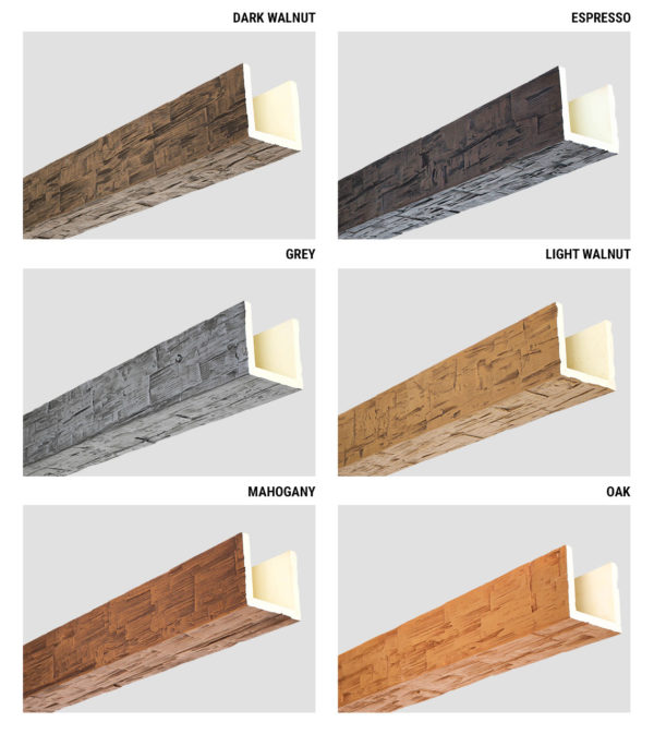 hand hewn faux beam colors