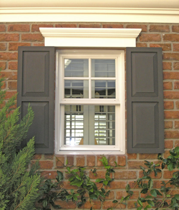 faux shutters on the exterior of a home