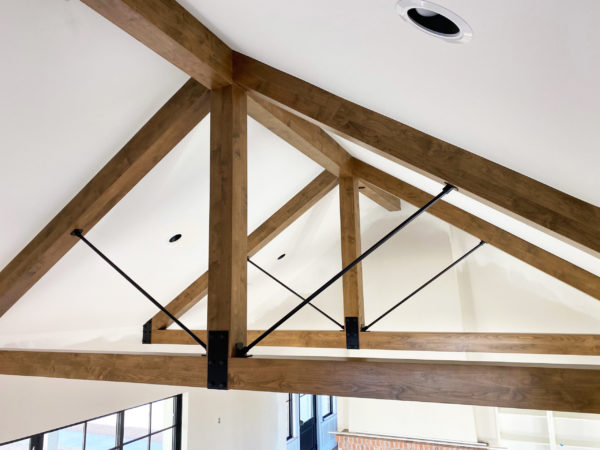 decorative real wood beam truss