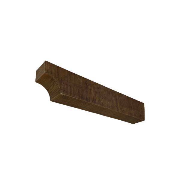 Cove truss tail made of faux wood with rough sawn texture for home exterior