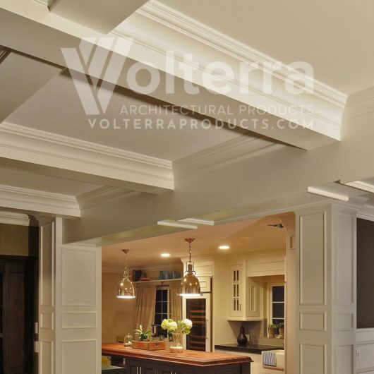 crown molding throughout a modern home