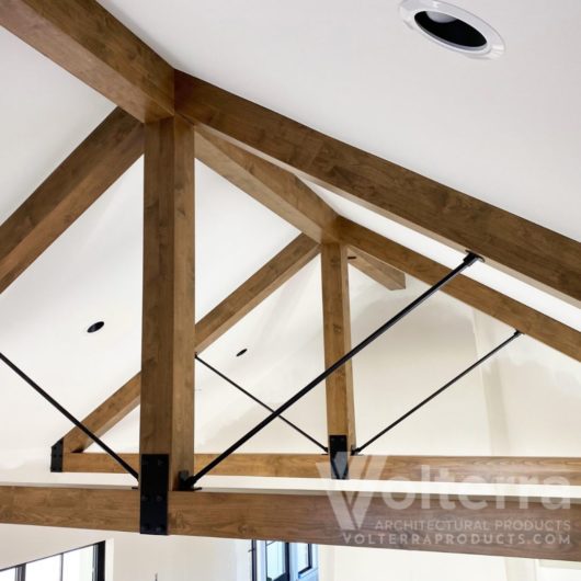 imitation wood beams in a home