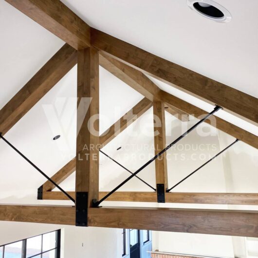 ceiling with faux wood trusses