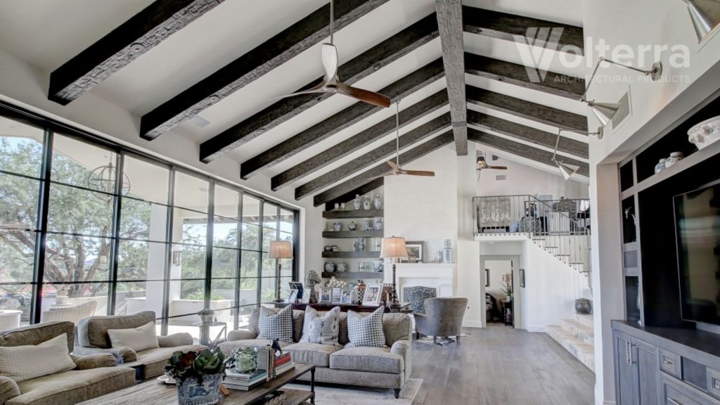 Volterra faux wood ceiling beams