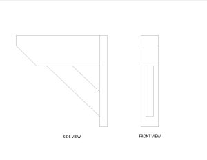 4" x 6" x 18" x 18" Doug Fir Faux Wood Bracket