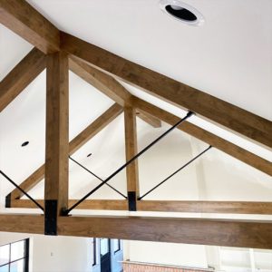 natural wood trusses