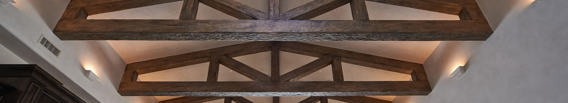 faux wood trusses