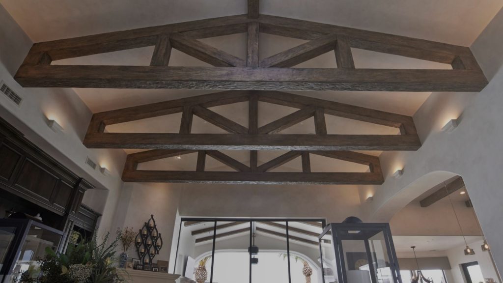 Dark Walnut Tuscany Sawtooth Trusses