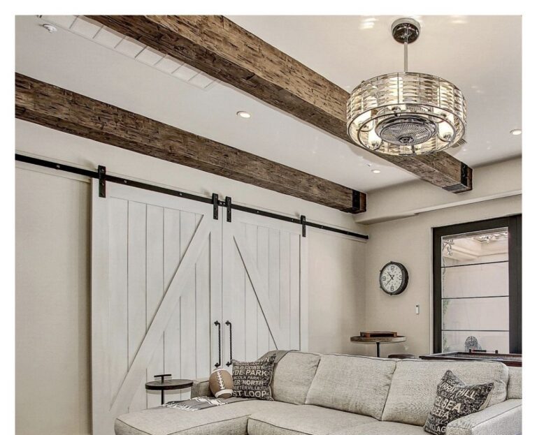 elegant faux rustic wood beams
