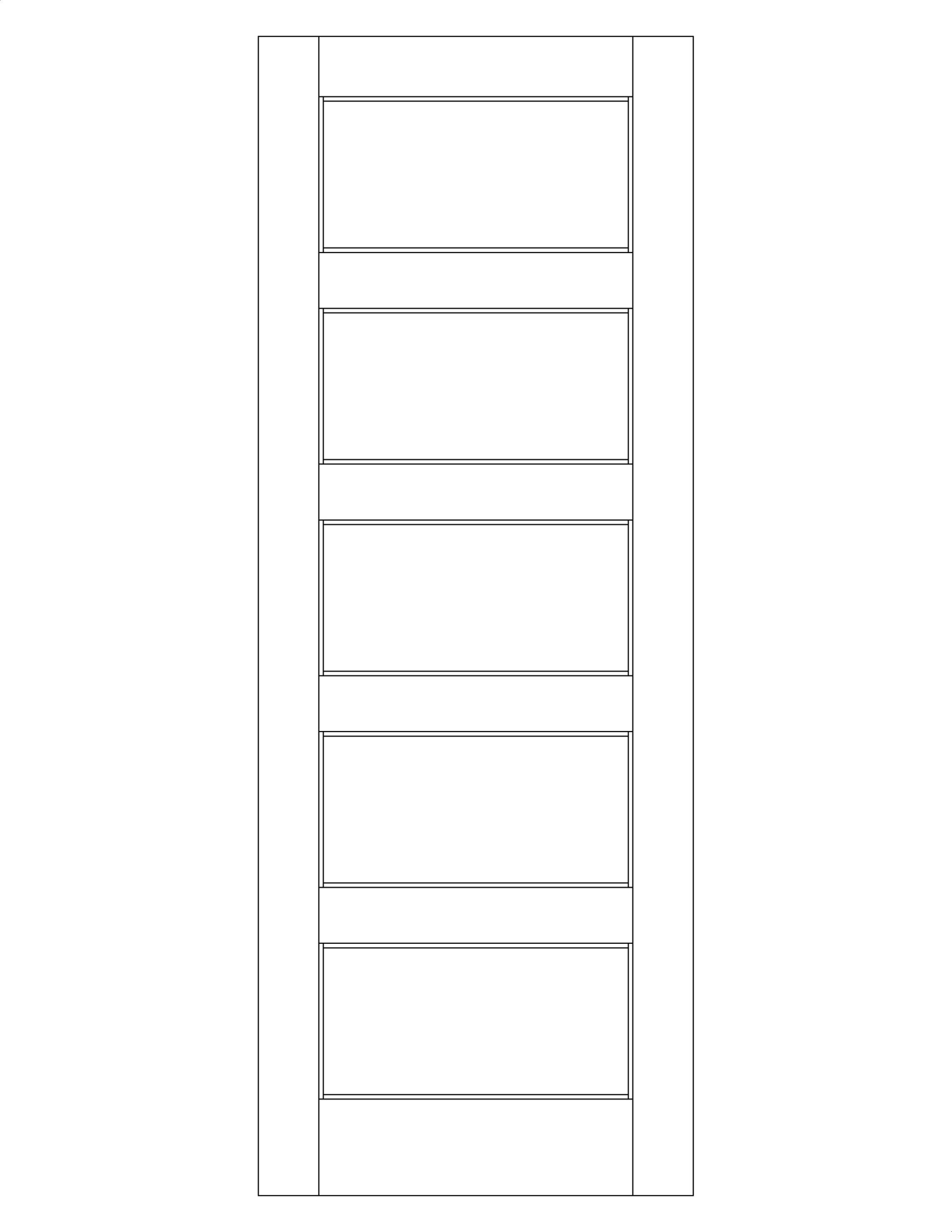 5 Panel Square Sticking