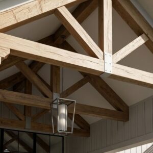 faux wood trusses in a home