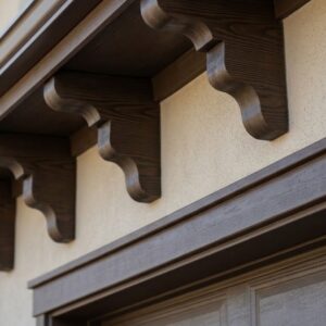 exterior corbels on a house