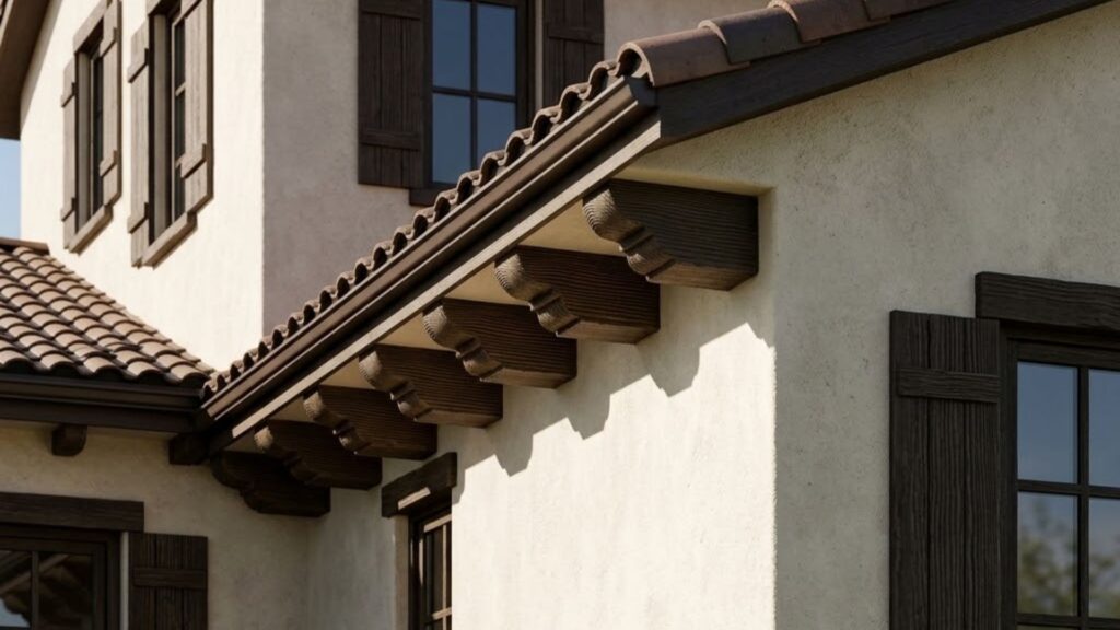 exterior corbels on a house