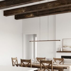faux wood beams in a kitchen